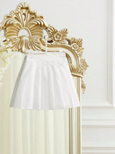 Girls' Solid Color Pleated Skirt With Bow Decor, Simple And Elegant Without Belt Design, Suitable For Spring And Autumn